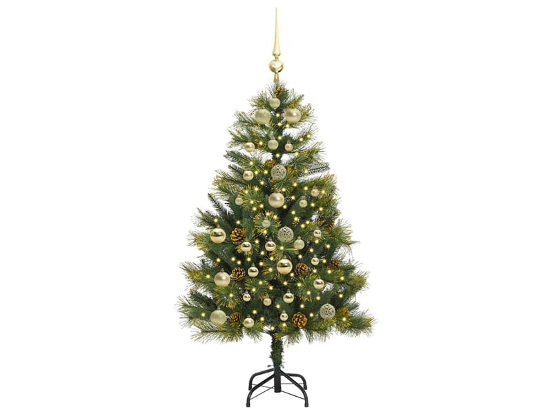 Sapin de noël artificiel, arbre de noël avec branches pliables et cônes 150 cm shl2805 - Conforama C