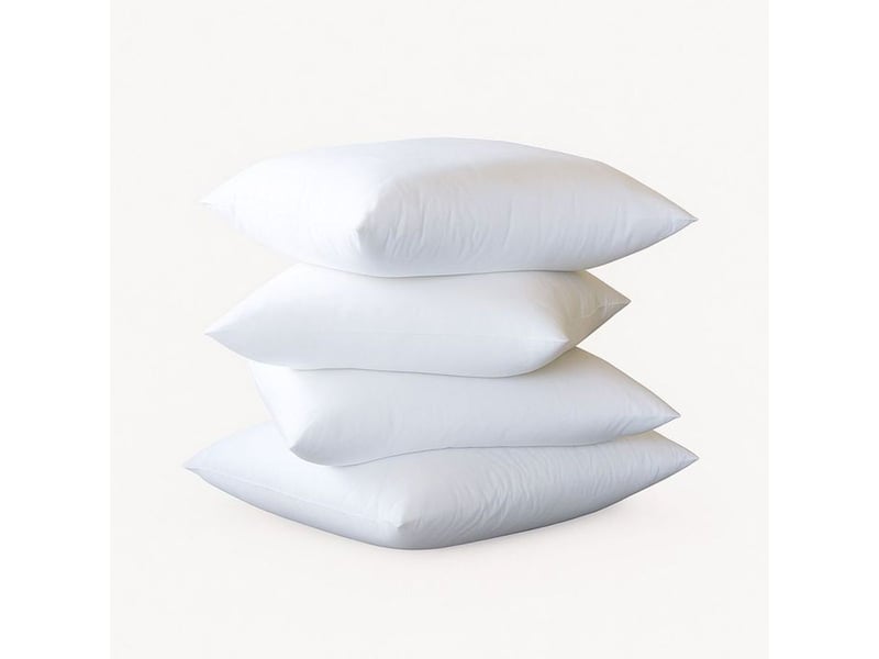 Lot de 4 oreillers moelleux - gros volumes - 60 x 60 cm - 100% polyester volupt'air - blanc  - Conforama C