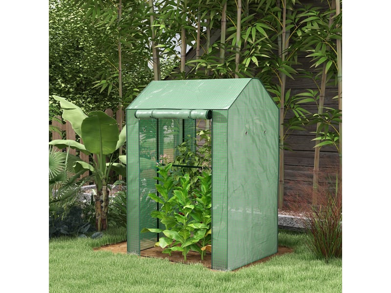 Serrechâssis froid, résistant aux intempéries, porte enroulable, 100 cm x 80 cm x 150 cm, vert - Conforama D