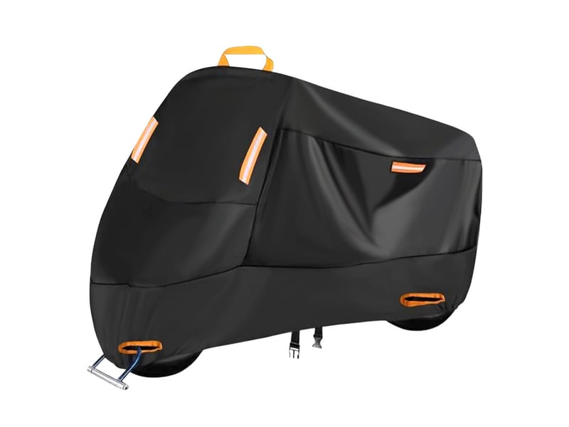 Housse de moto exterieur etanche universelle extérieure 4 bandes réfléchissantes 295x110x140cm  - Conforama A