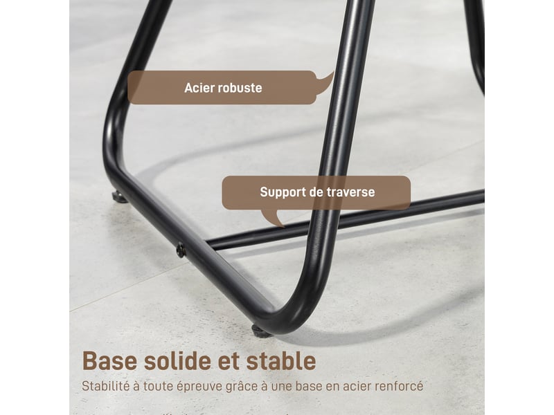  Chaise de bureau ergonomique sans roulettes, soutien lombaire, chaise de conférence avec dossier en maille, noir  - Conforama R