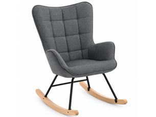 Fauteuil fixe <strong>ROLIPO</strong> Velours gris