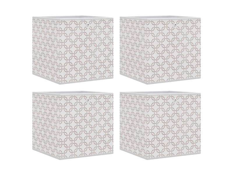  Boîtes de rangement pliables 4 pcs crème tissu intissé  - Conforama A