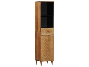 Armoire de salle de bain, meuble de rangement 38x33x160 cm bois massif de manguier shl9533