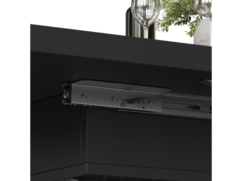  Table extensible noire mate avec rangement, 120 à 160 cm Fay Lum - Conforama R