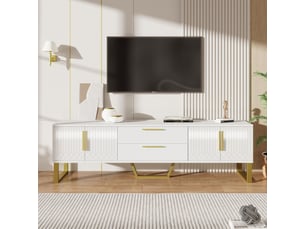 Meuble tv coloris blanc 53.5 cm <strong>SWEIKO</strong>  <strong></strong>