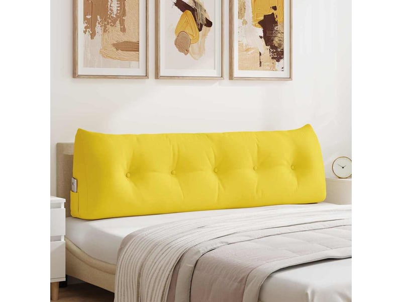Coussin de dos, coussin de dossier jaune clair 160 x 24 x 50 cm tissu cf54776 - Conforama B