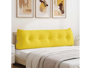 Coussin de dos, coussin de dossier jaune clair 160 x 24 x 50 cm tissu cf54776