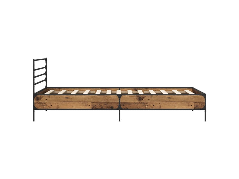 Lit simple- lit adulte - cadre de lit bois ancien 80 x 200 cm bois d'ingénierie - Conforama D