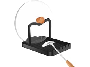Support de couvercle de casserole repose cuillere cuisine plateau d'égouttement pour ustensiles de cuisine, couvercle de casserole et cuillère