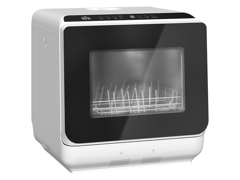 Mini lave-vaisselle compact 4 couverts, lave-vaisselle de table, 6 programmes, commandes tactiles, blanc, réservoir 6 l - Conforama B