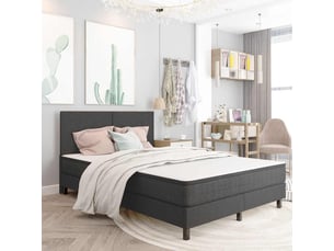 Lit 2 places 180x200 cm coloris gris