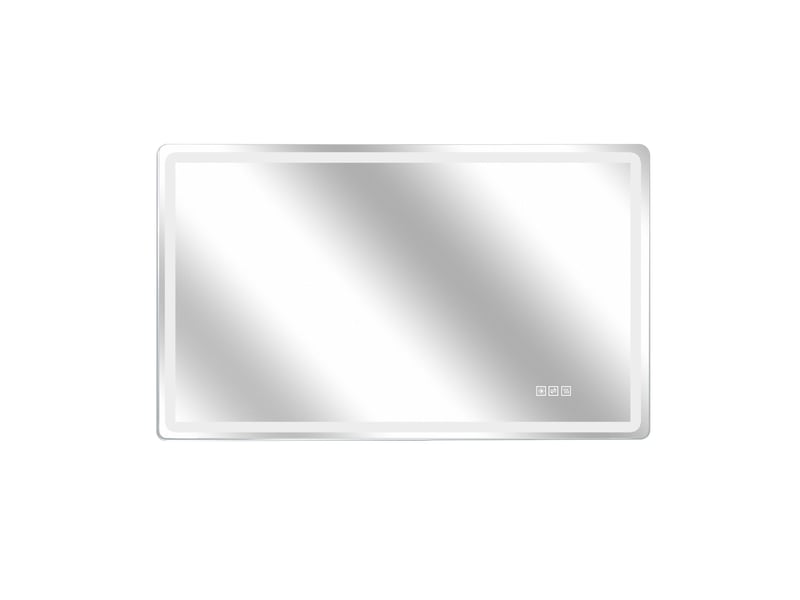  Miroir de salle de bain led 120x60 cm sans cadre anti-buée 3 couleurs de lumière dimmable argenté  - Conforama A