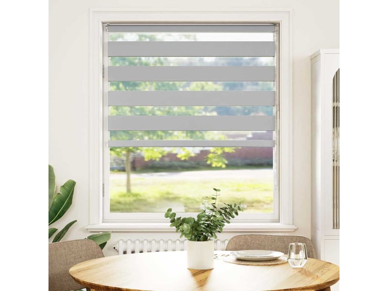  Store zèbre, store de fenêtre gris clair largeur du tissu 100,9 cm polyester cf48440  - Conforama A