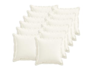 Lot de 12 coussins avec oreiller, coussins décoratifs houten blanc lin synthétique cf51004