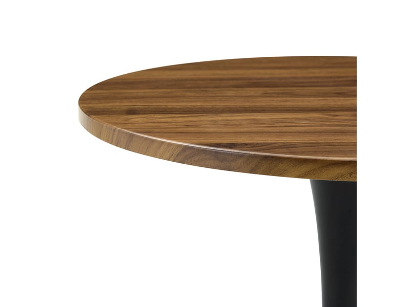  Table ronde, 60 cm, table style salon table d’appoint moderne plateau, plateau mdf, piètement métal, coloris noir  - Conforama E