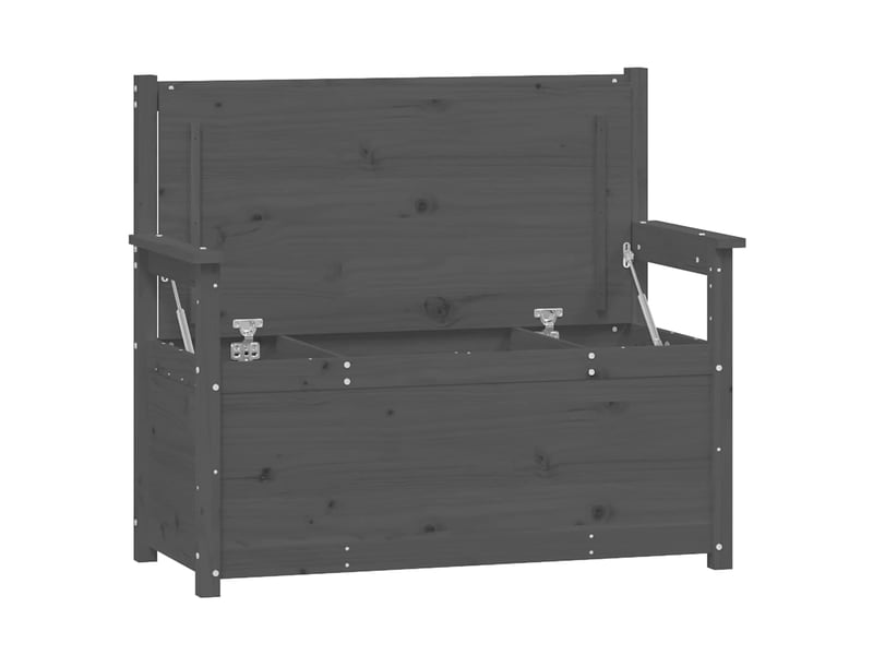 Banc d'entrée, banc d'intérieur gris 112,5x51,5x96,5 cm bois de pin massif  - Conforama E
