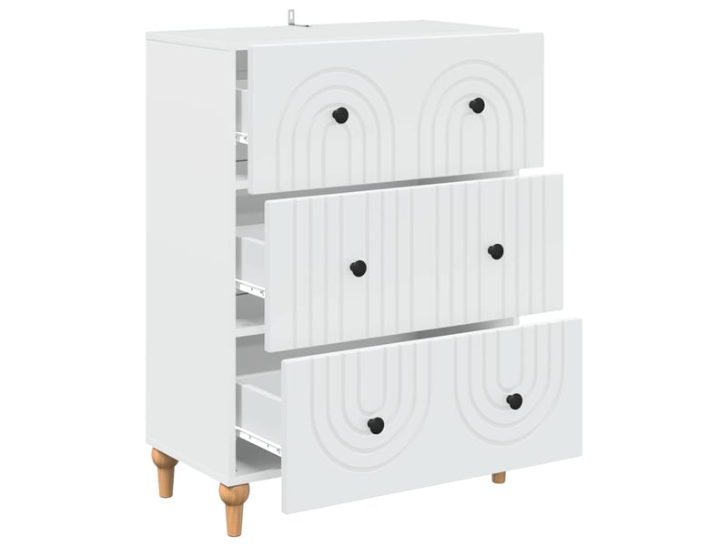  Armoire à tiroirs, rangement bureau blanc 66 x 34,5 x 90 cm bois d'ingénierie shl2866  - Conforama E