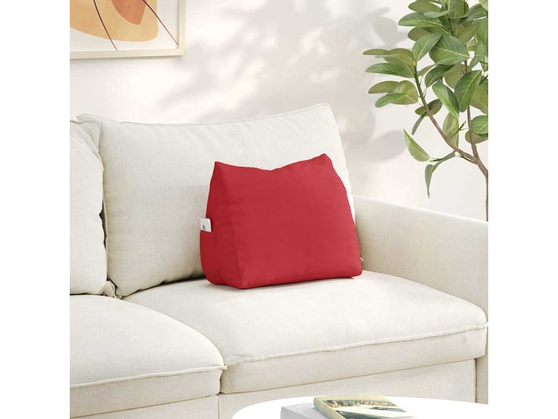 Coussin de dos, coussin de dossier rouge 45 x 20 x 35 cm tissu cf55001 - Conforama B