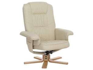 Fauteuil relax manuel   Simili beige