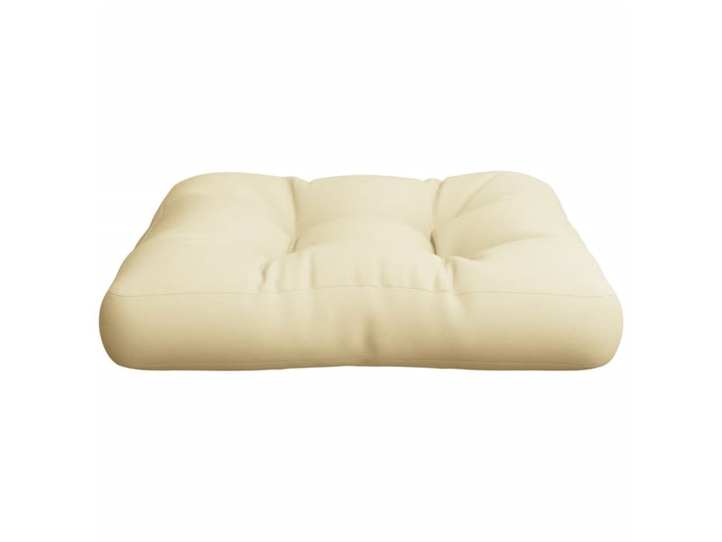  Coussin de palette, coussin de chaise, coussin de canapé crème 60x60x12 cm tissu cf55335  - Conforama E