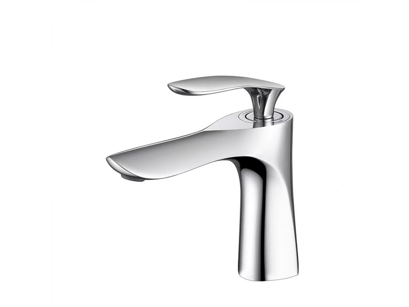  Robinet de salle de bain, mitigeur à poignée unique, eau chaude et froide réglable, argent  - Conforama A