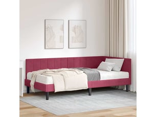 Lit simple 90x200 cm    coloris rouge