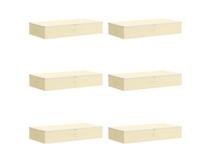 Boîte de rangement 6 pcs tissu intissé 90x48x15 cm 64,8 l shl15444