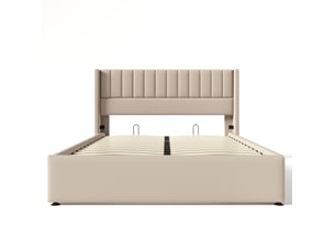 Lit coffre 160x200 cm COVREO coloris beige