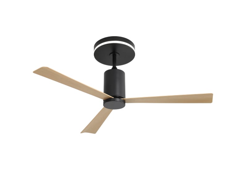 Ventilateur de plafond moderne avec éclairage led et télécommande, 3 pales en abs, moteur cc silencieux pour salon et terrasse