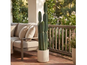 Plante artificielle cactus 25x25x111 cm en pot vert