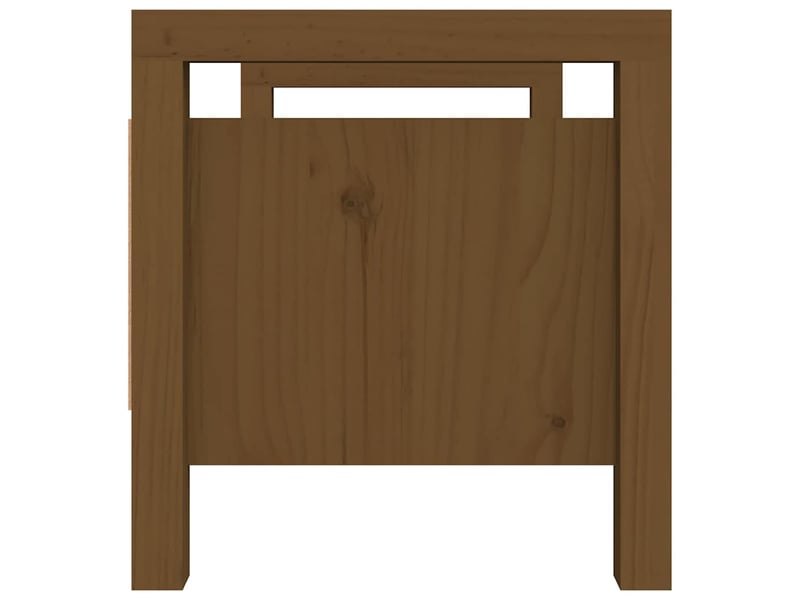  Banc d'entrée, banc interieur marron miel 80x40x43 cm bois de pin massif  - Conforama E