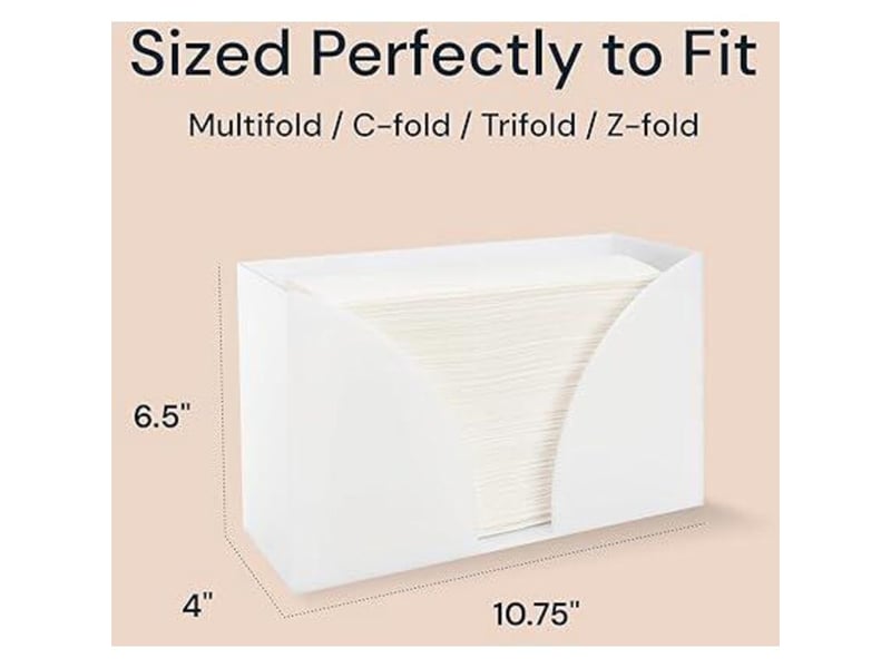  Enowelir distributeur de porte-essuie-tout de comptoir en acrylique blanc pour cuisine ou salle de bain  - Conforama D