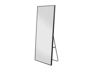 Miroir sur pied 177x77 cm,miroir de sol, grand miroir mural,cadre en aluminium ,verre trempé ,pour salon,chambre,noir