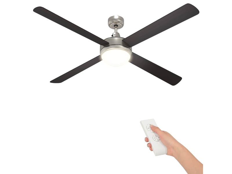  Vidaxl ventilateur de plafond avec lumière et télécommande ø 130 cm  - Conforama A