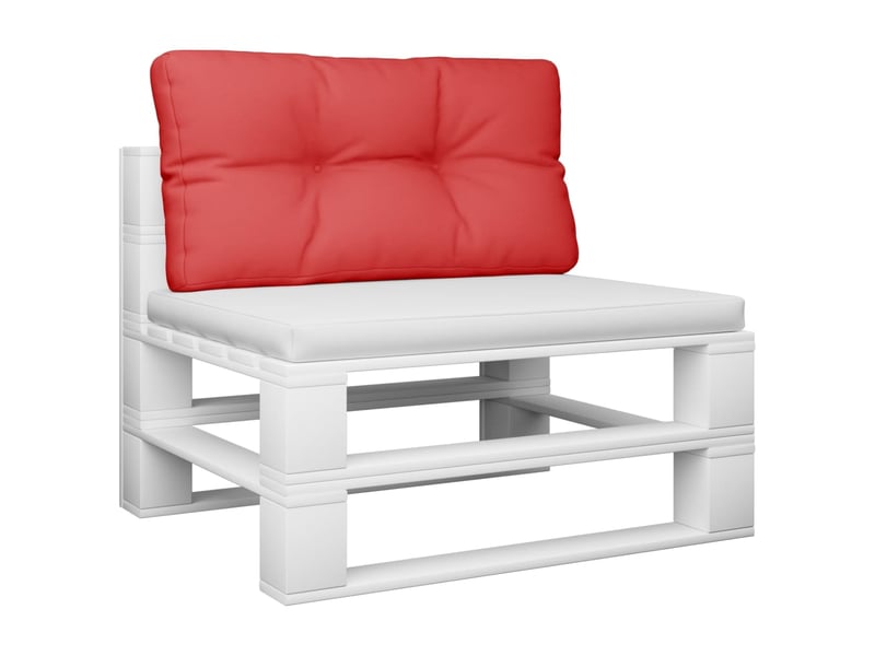  Coussin de palette, coussin de chaise, coussin de canapé rouge 70x40x12 cm tissu cf55443  - Conforama C