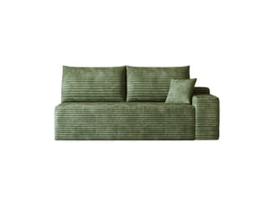 Canapé droit fixe <strong></strong> <strong></strong> 2 places Velours côtelé vert