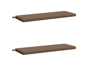 Lot de 2 coussins de banc, coussins d'assise soest 100 % polyester taupe cf56842