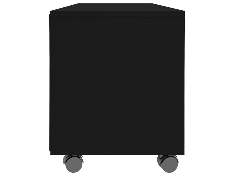 Meuble tv - banc tv avec roulettes noir 90x35x35 cm bois d'ingénierie fr1787  - Conforama F