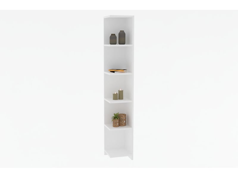 Étagère D'angle 2 Niveaux Royal Norfolk - Blanc - 29x18x41 Cm - Gain De Place Facile