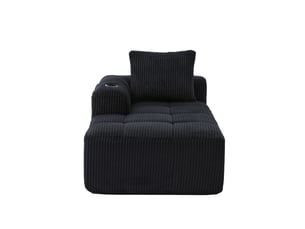 Fauteuil fixe <strong>DZMDIP</strong> Velours côtelé noir
