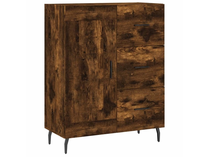  Buffet - bahut - meuble de rangement chêne fumé 69,5x34x90 cm bois d'ingénierie  - Conforama A