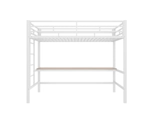 Lit mezzanine 90x200 cm <strong>ZOVIRA</strong>  <strong></strong> coloris blanc