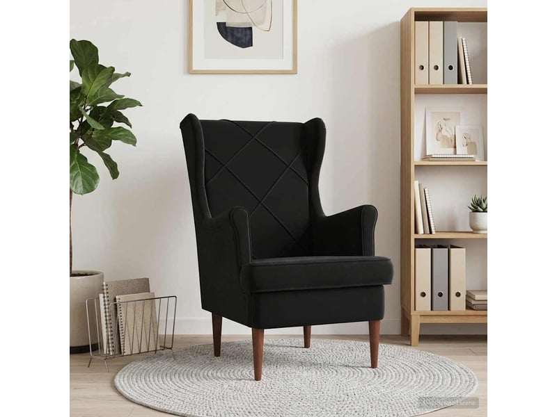  Vidaxl fauteuil noir velours  - Conforama B