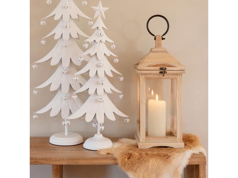 Lanterne en bois chamonix 61cm naturel  - Conforama D