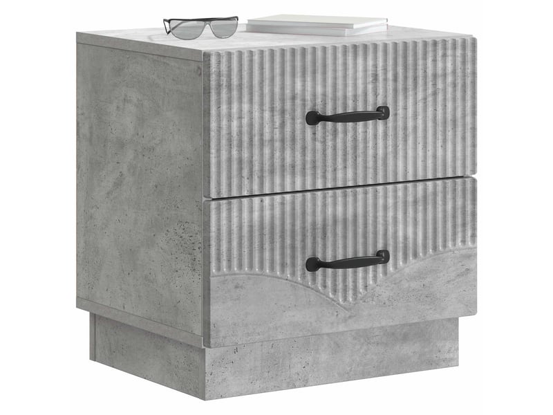 Table de chevet - cabinet de chevet - table de nuit 2 pc gris béton 43 x 34,5 x 44,5 cm - Conforama B