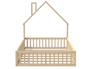 Lit cabane 140x200 cm RAUMIO coloris naturel
