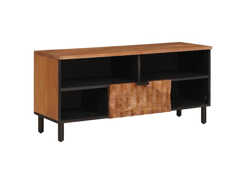  Meuble tv - banc tv - meuble de rangement avec tiroir finition acacia brun 100 x 33 x 46 cm  - Conforama B