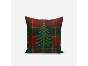 Housse de coussin de noël en polyester 43x43 tree
