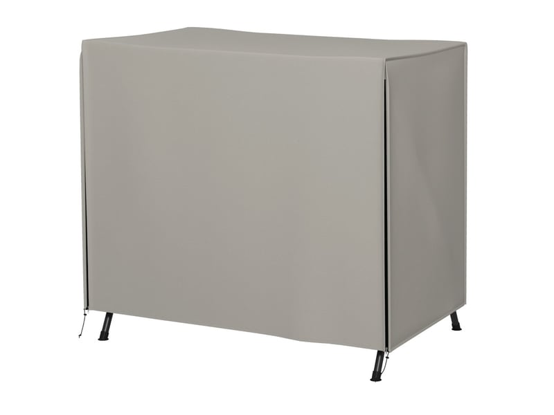  Housse de protection pour balançoire de jardin 177 x 114 x 152 cm grise en polyester avec fermeture éclair  - Conforama A